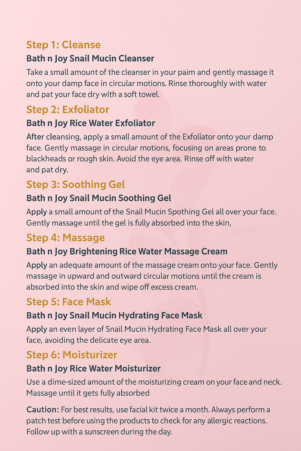 Facial Kit - Korean Glass Skin with Snail Mucin & Rice Water