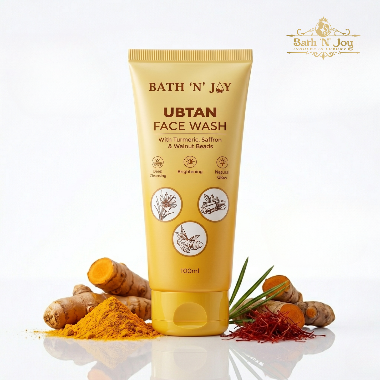 Bath 'N' Joy – Ubtan Face Wash | Deep Cleansing, Brightening & Natural Glow
