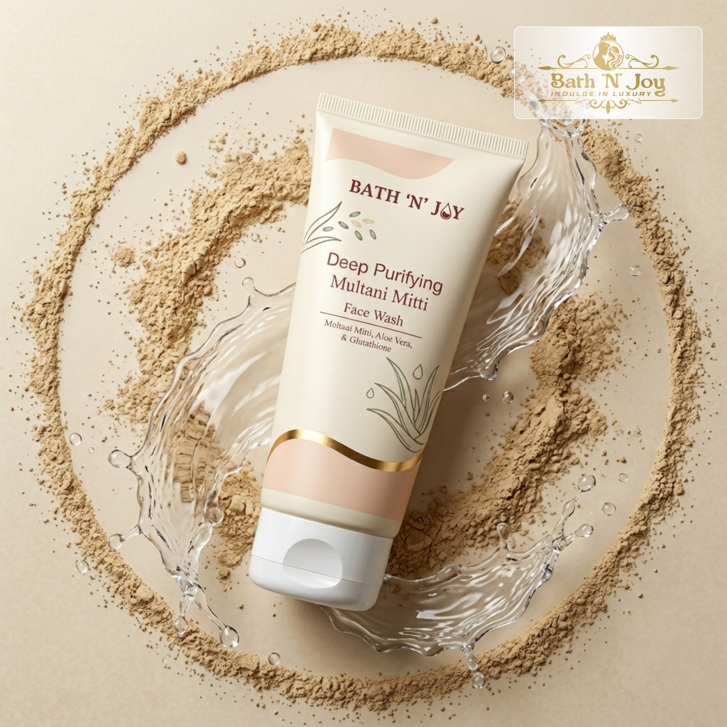 Bath 'N' Joy – Deep Purifying Multani Mitti Face Wash | Deep Cleansing, Oil Control & Fresh Glowing Skin