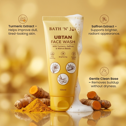 Bath 'N' Joy – Ubtan Face Wash | Deep Cleansing, Brightening & Natural Glow